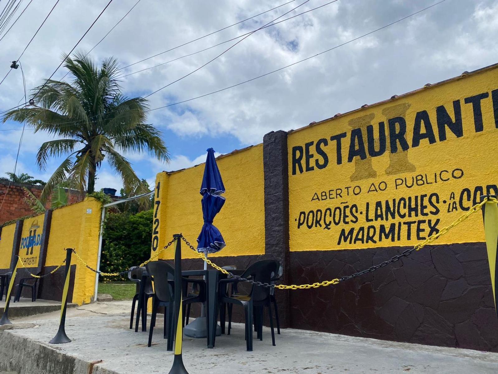 Pousada E Restaurante Frente Mar H Guaruja Bagian luar foto